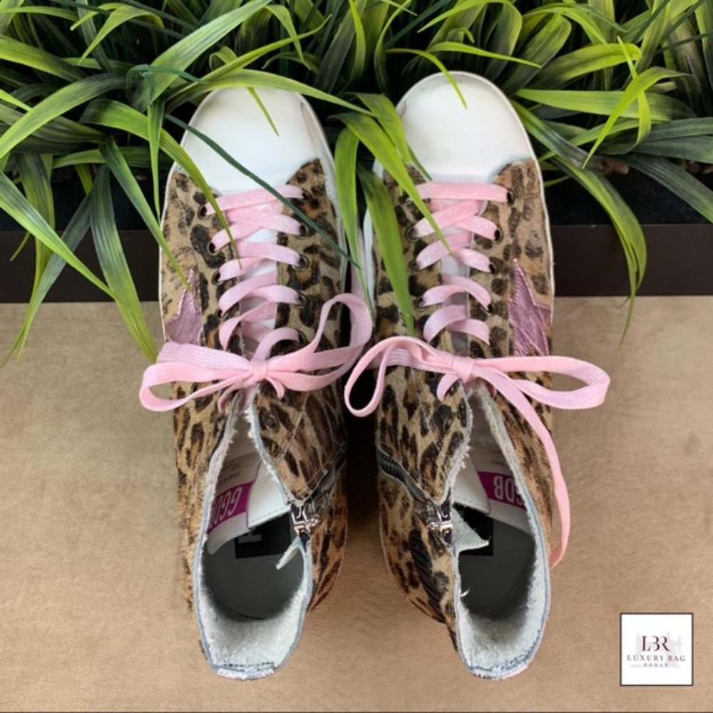 GOLDEN GOOSE Francy High-Top Star Pink & Euro 40 - Picture 4 of 10